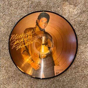 Michael Jackson 'Thriller' Collectible Picture Vinyl - Gold Tone